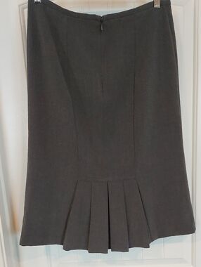 Worthington Women's Charcoal Gray Lined Skirt With Back Pleat Detail 8